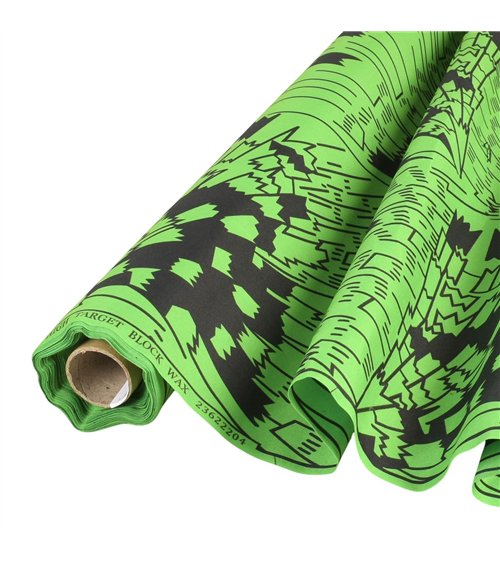 Tissu wax imprimé 2 faces vert au mètre