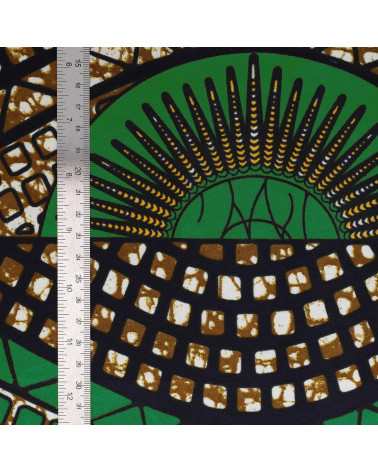 Tela encerada estampada a 2 caras verde por metro