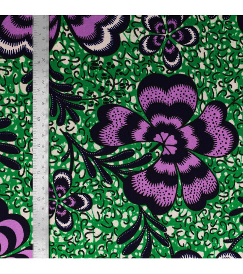 Tela encerada estampada a 2 caras morada por metros