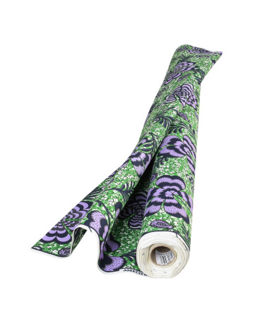 Lila 2-seitig bedruckter Wachsstoff am laufenden Meter