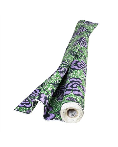 Tissu wax imprimé 2 faces violet au mètre