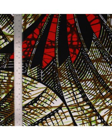 Tela encerada estampada a 2 caras naranja por metro