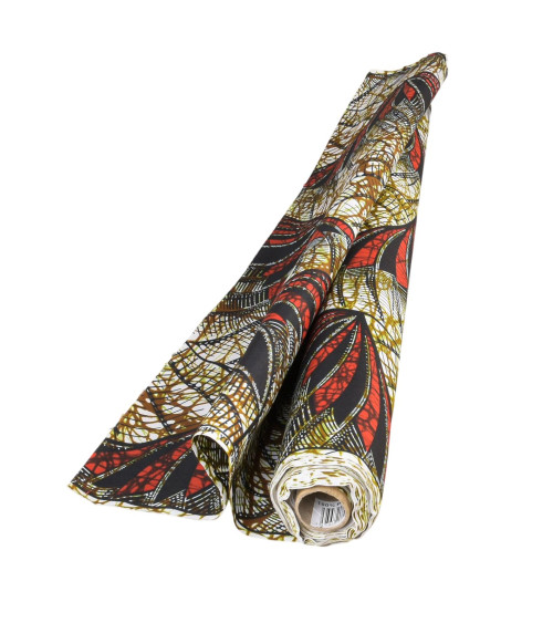 Tela encerada estampada a 2 caras naranja por metro