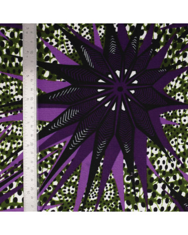 Wax fabric printed 2 sides mix per meter