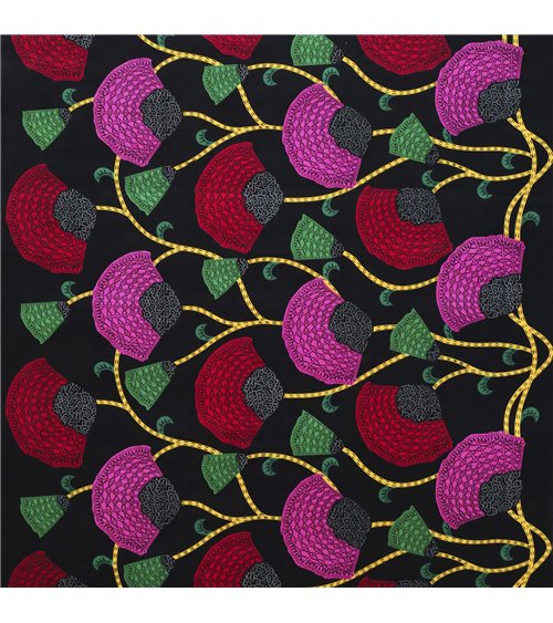 Tissu wax imprimé 2 faces rose fuchsia au mètre