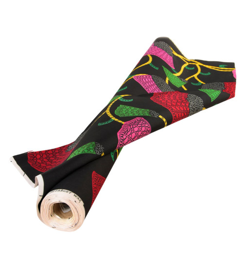 Tela Wax estampada 2 caras rosa fucsia al metro