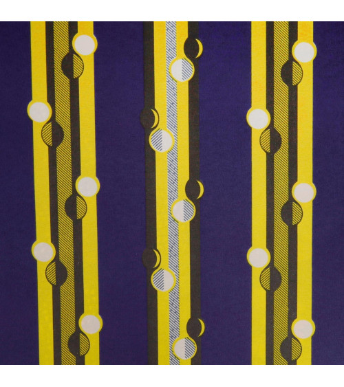 Wax fabric printed on both sides yellow by the meter