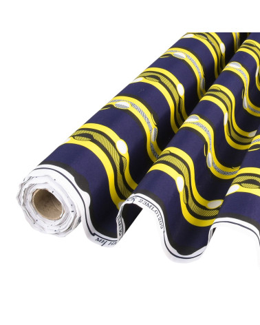 Wax fabric printed on both sides yellow by the meter