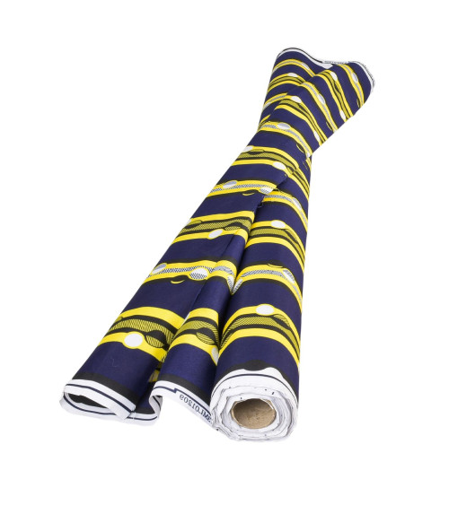 Tessuto cerato stampato su entrambi i lati giallo al metro