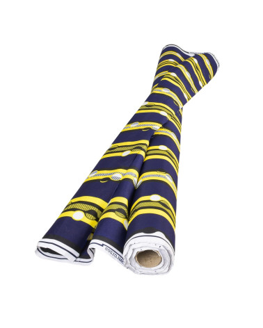 Wax fabric printed on both sides yellow by the meter