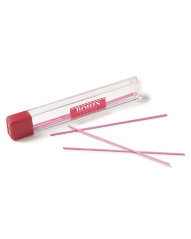 Bohin 6 mines recharges crayon craie extra fin rose