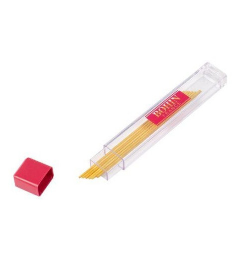 Bohin 6 mine ricariche extra fini per matita gesso gialla