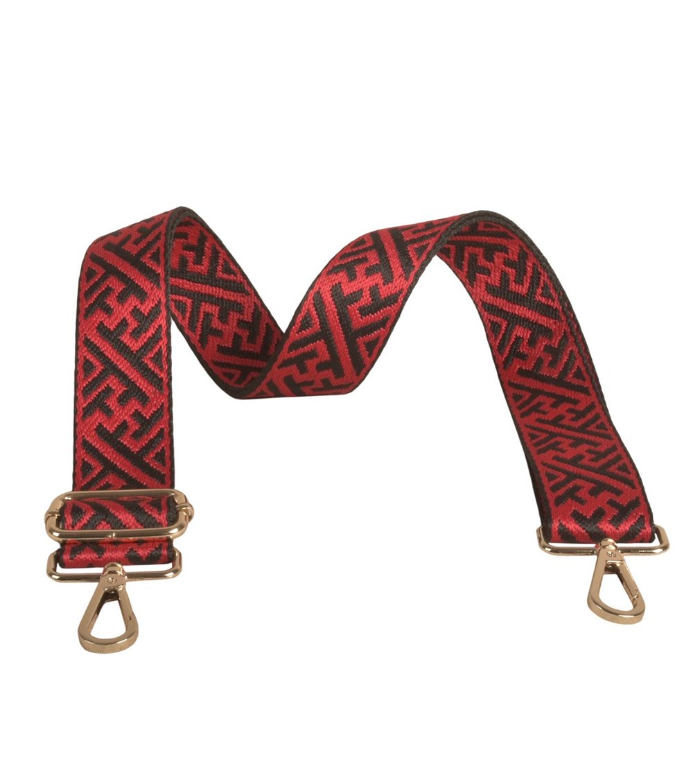 Bandolera motivos geométricos 4x135cm rojo