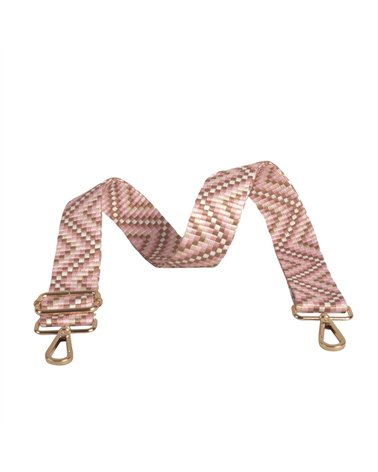 Zig zag shoulder strap 4x135cm baby pink