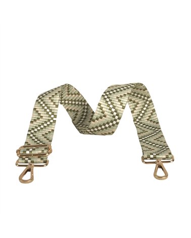 Zig zag shoulder strap 4x135cm grass green