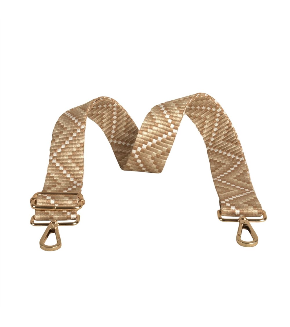 Tracolla zig zag 4x135cm beige pietra
