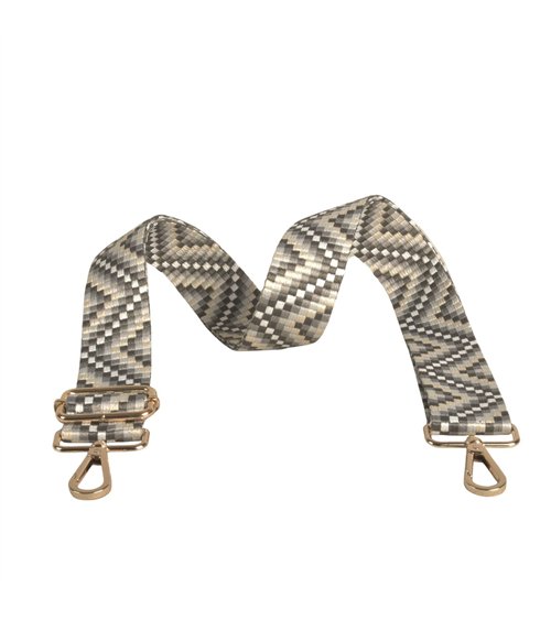 Bandolera zig zag 4x135cm gris ceniza