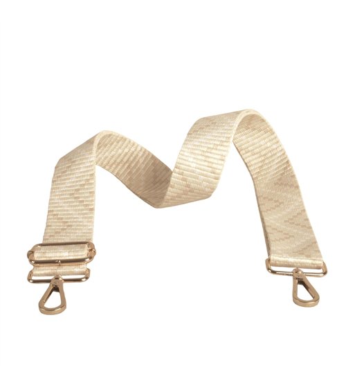 Zig zag shoulder strap 4x135cm ivory