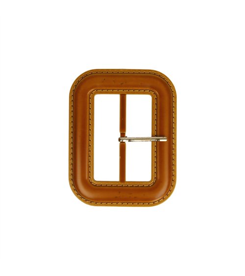 Fibbia della cintura 6 cm cammello