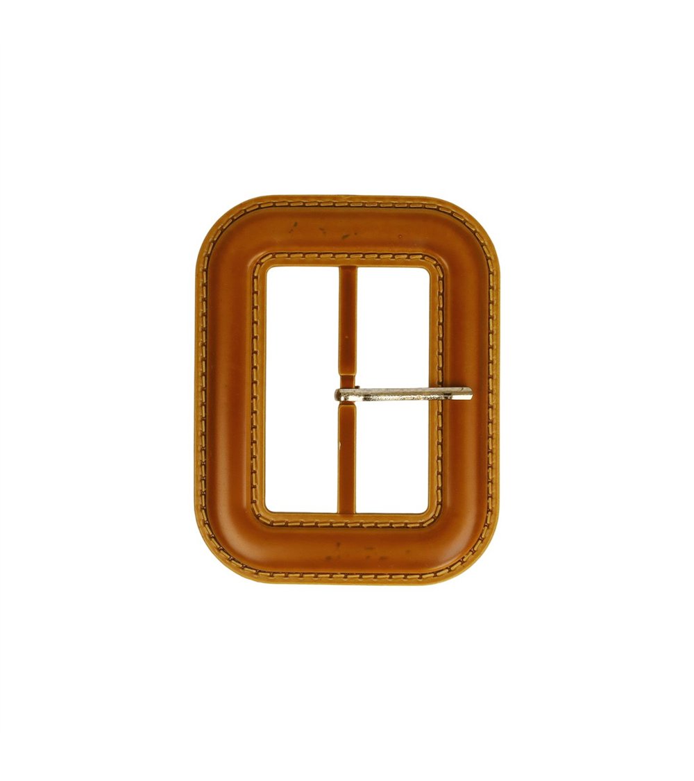 Fibbia della cintura 6 cm cammello