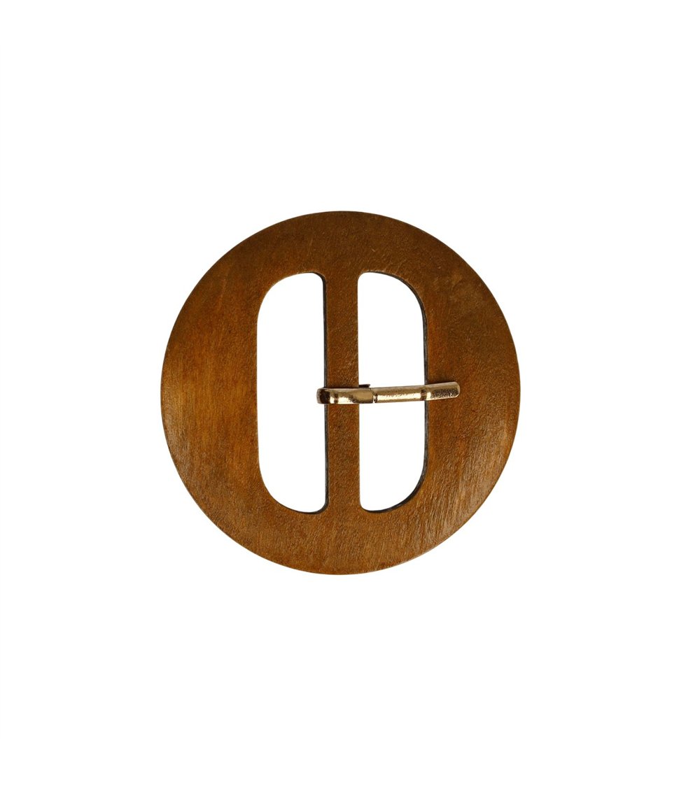Belt buckle 5cm brown