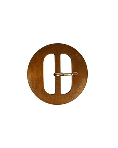 Belt buckle 5cm brown