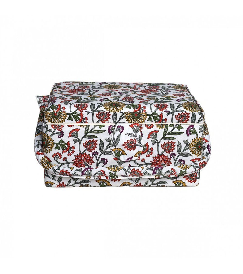 Sewing box 19.5x13x11cm green flower