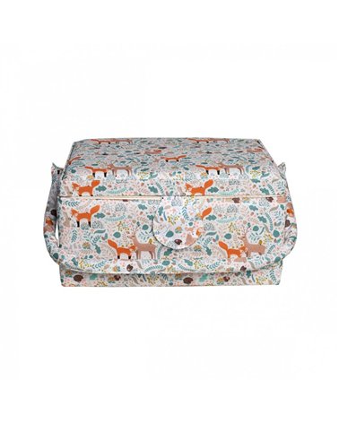 Sewing box 19.5x13x11cm fox and doe