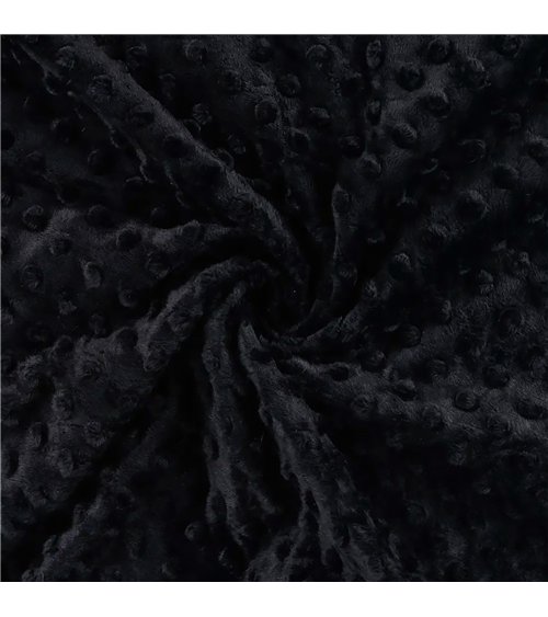 Minky fabric 250g/m2 black by the meter