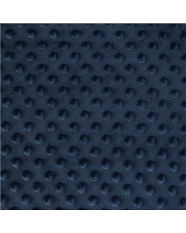 Tessuto Minky 250 g/m2 blu navy al metro