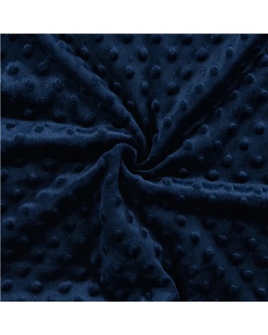 Tissu minky 250g/m2 bleu marine au mètre