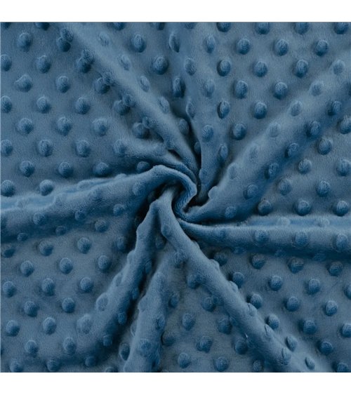 Tessuto Minky 250 g/m2 blu petrolio al metro