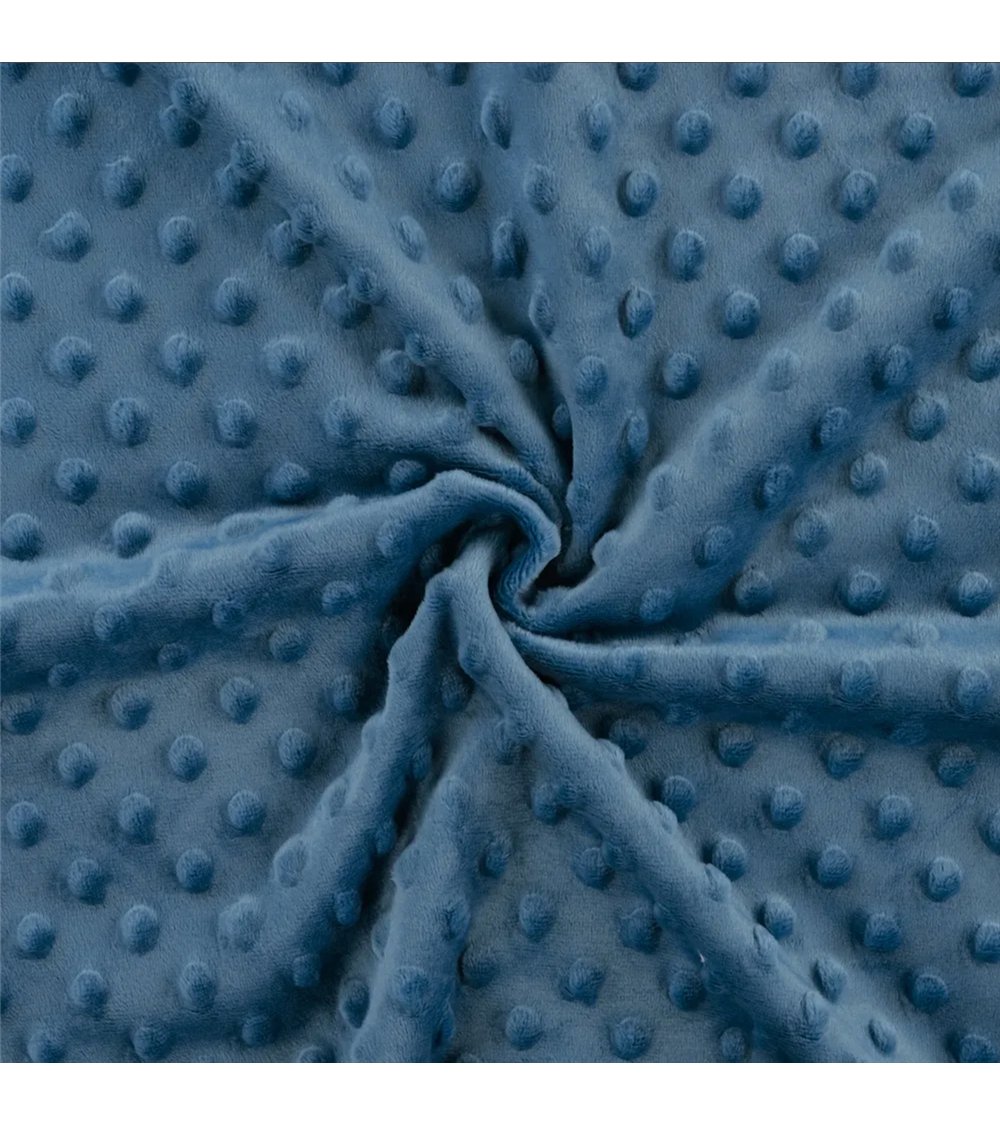 Tissu minky 250g/m2 bleu pétrole au mètre