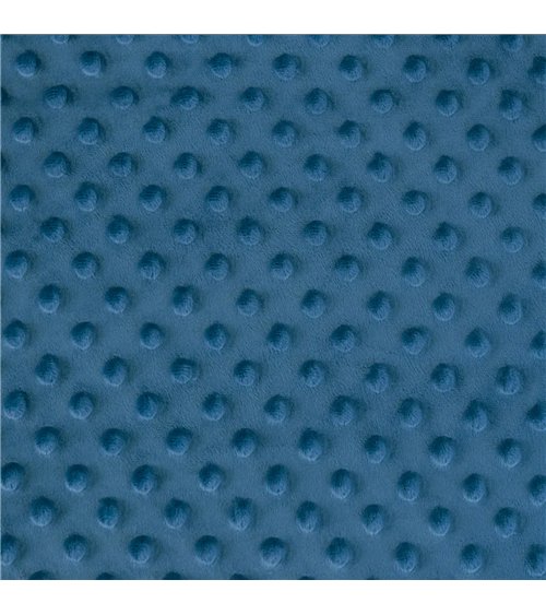 Tissu minky 250g/m2 bleu pétrole au mètre