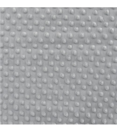 Tissu minky 250g/m2 gris perle au mètre