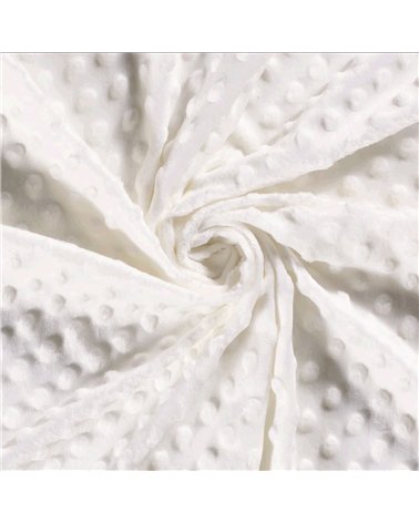 Tissu minky 250g/m2 ivoire au mètre