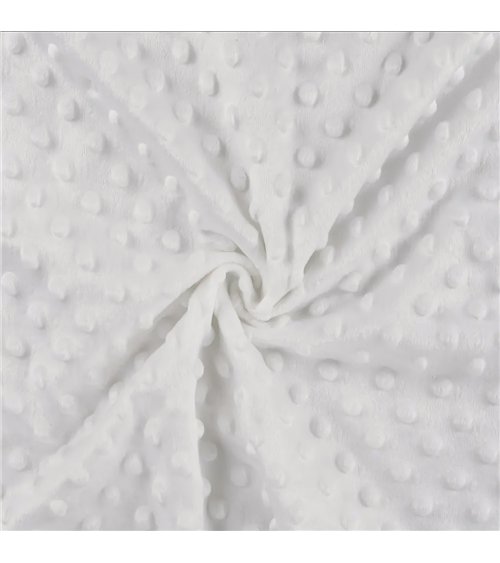 Tessuto Minky 250 g/m2 bianco al metro