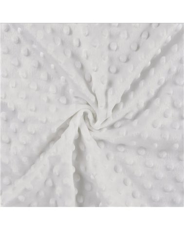 Minky fabric 250g/m2 white by the meter