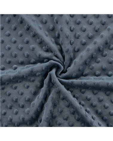 Tessuto Minky 250 g/m2 blu denim al metro