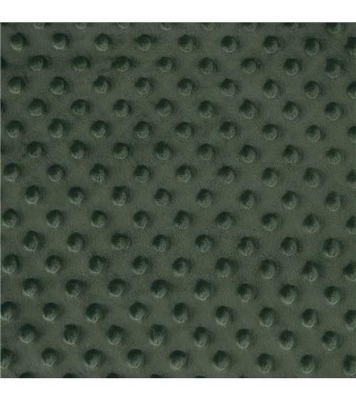 Tissu minky 250g/m2 vert kaki au mètre