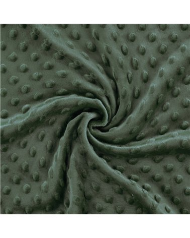 Minky fabric 250g/m2 khaki green per meter