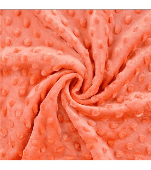 Minky fabric 250g/m2 apricot orange by the meter