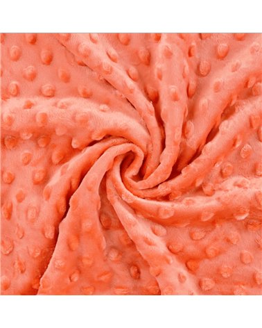 Tissu minky 250g/m2 orange abricot au mètre