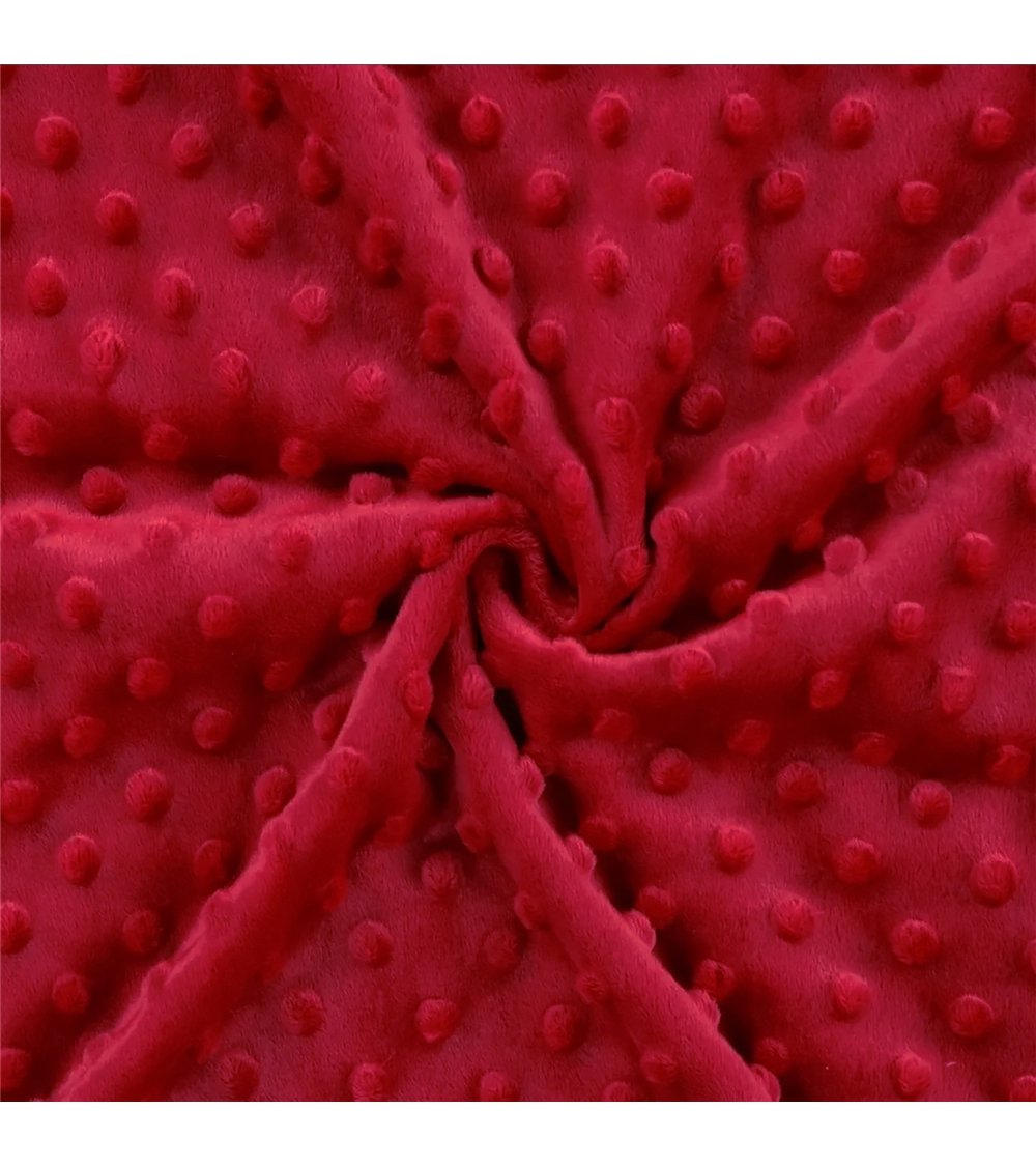 Tela Minky 250g/m2 rojo cereza por metro