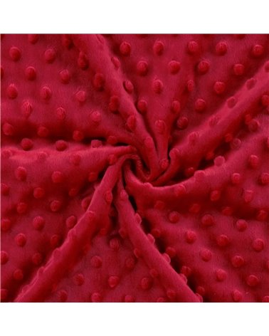 Minky-Stoff 250g/m2 kirschrot am laufenden Meter