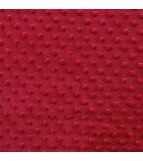 Tela Minky 250g/m2 rojo cereza por metro