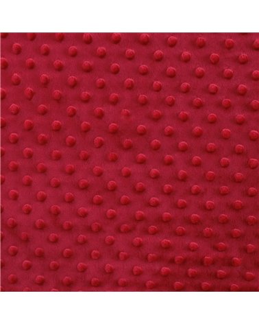 Tissu minky 250g/m2 rouge cerise au mètre