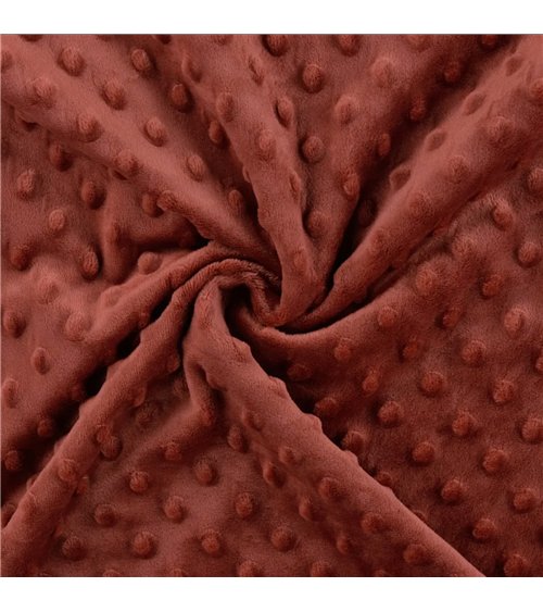 Tissu minky 250g/m2 orange terracotta au mètre