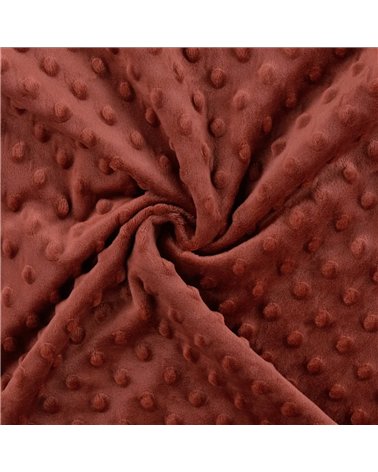 Tessuto Minky 250 g/m2 terracotta arancione al metro