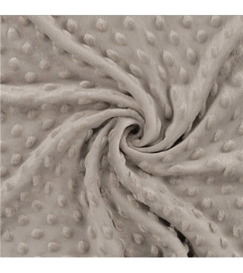 Minky fabric 250g/m2 dove gray per meter